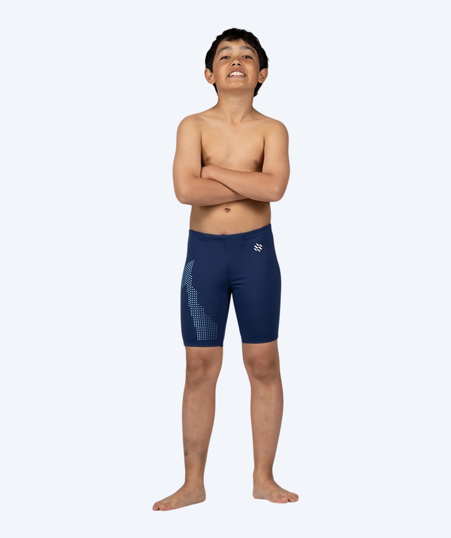 Watery long swim trunks for boys - Surfy Eco - Blue Picks Blue