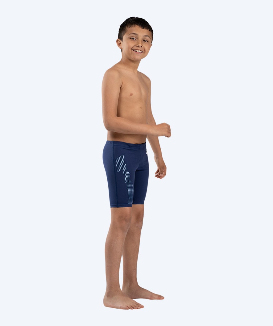 Watery long swim trunks for boys - Surfy Eco - Blue Picks Blue