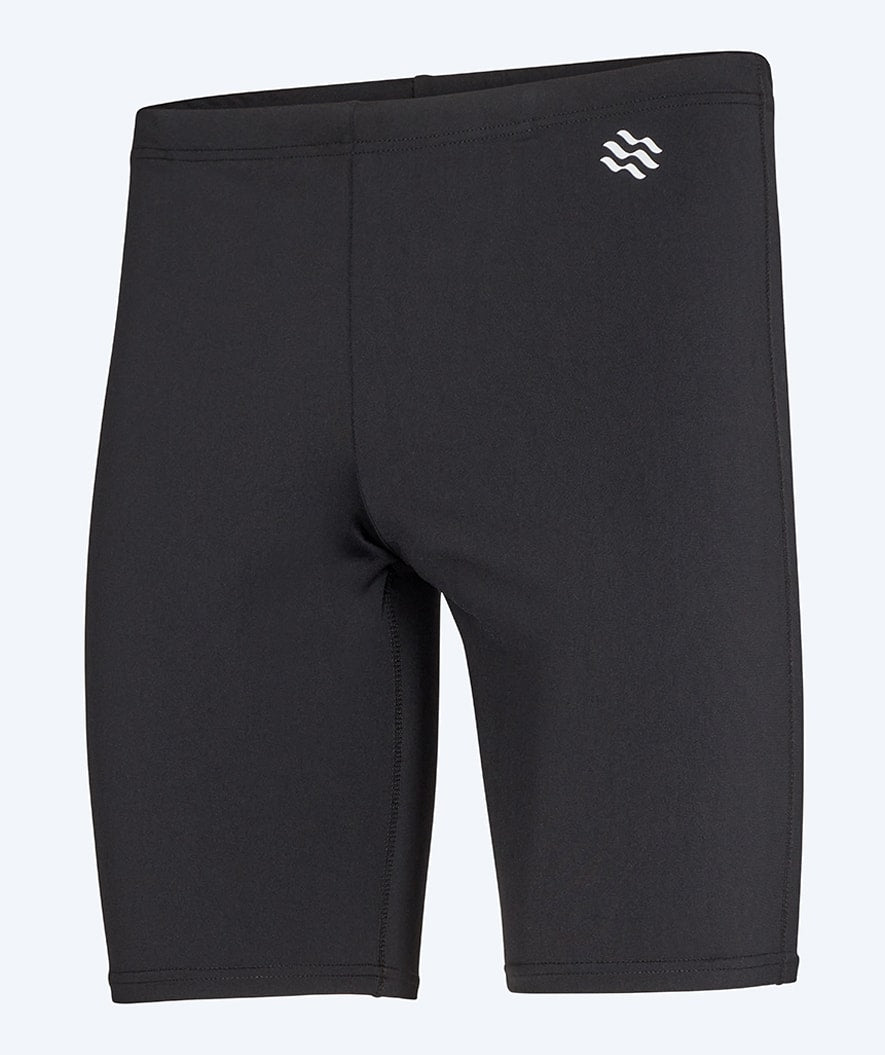 Watery long swim trunks for men - Surfy Eco - Black