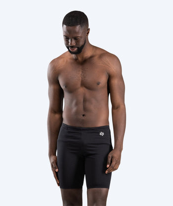 Watery long swim trunks for men - Surfy Eco - Black