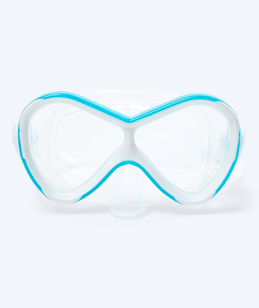 Watery Combo snorkel set for kids - Triton Full-dry - Light blue