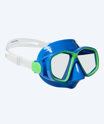 Watery diving mask for kids (4-10) - Tropical - Blue/green