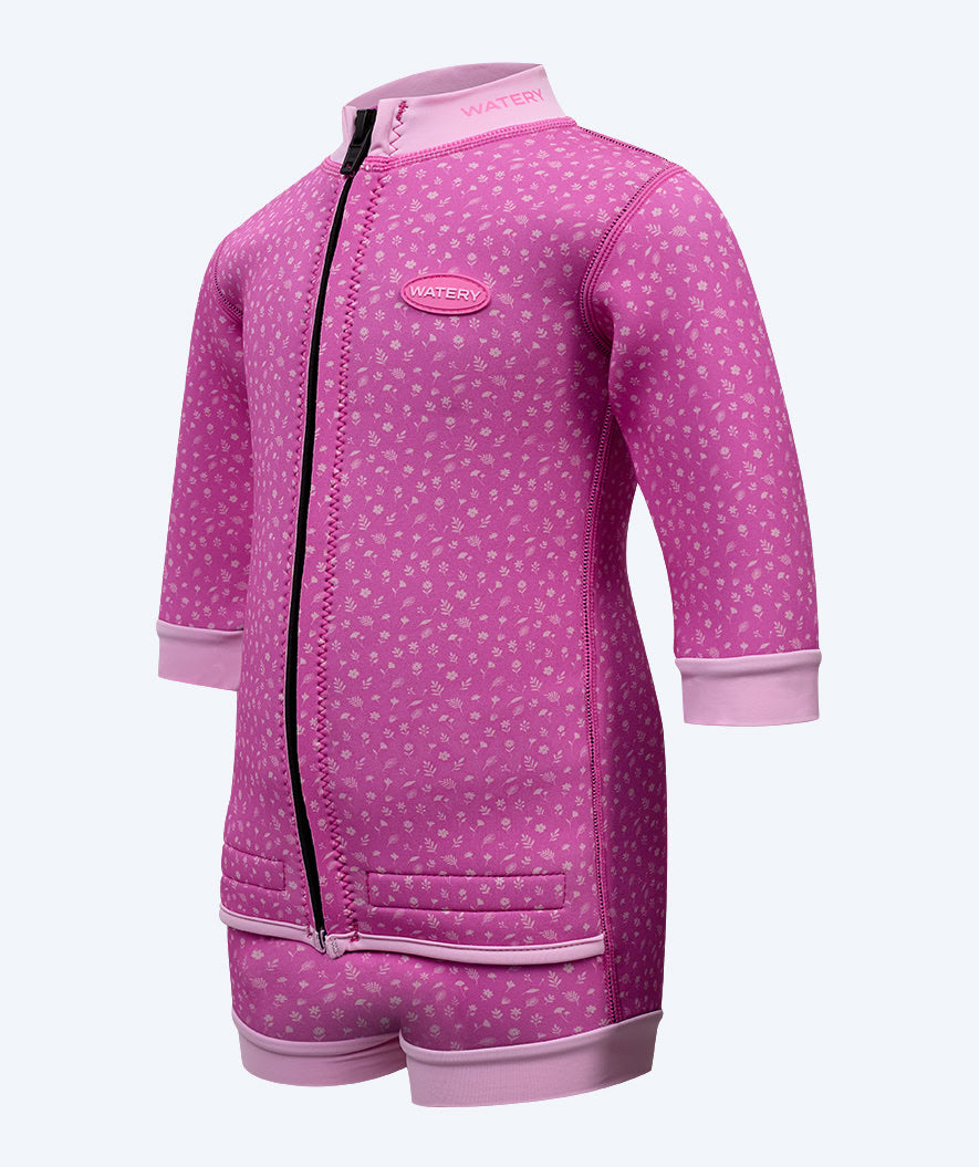 Watery wetsuit for baby - Tropical Wrap'n Nappy - Pink