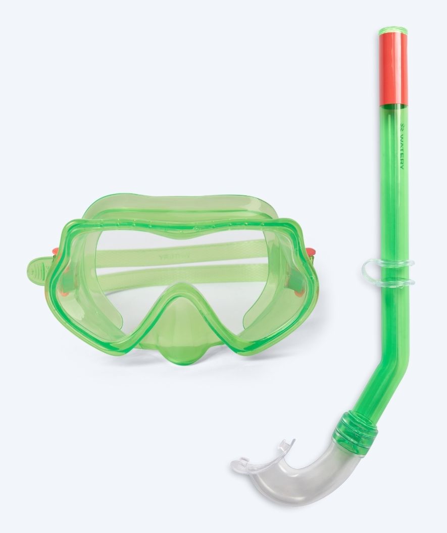 Watery Combo snorkel set for kids (4-10) - Winslet - Green