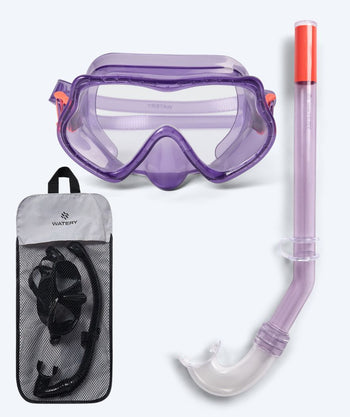 Watery Combo snorkel set for kids (4-10) - Winslet - Purple