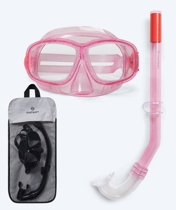 Watery Combo snorkel set for kids (4-10) - Wyre - Pink