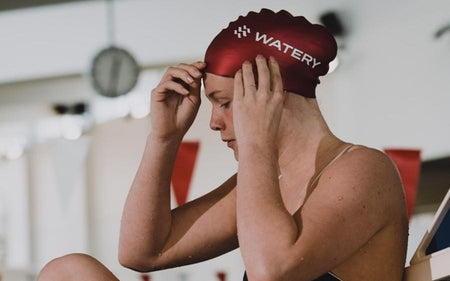 Watery swim caps