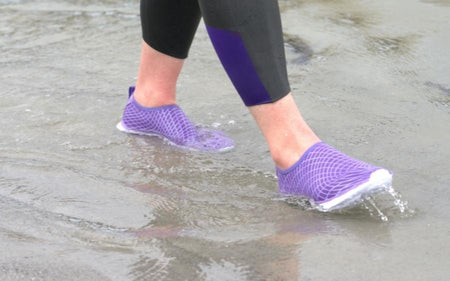 Watery swim shoes