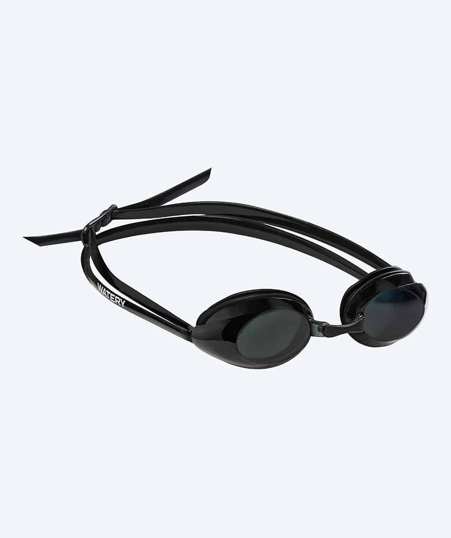 Watery farsighted swimming goggles with prescription for adults - (+2.5) – (+3.5) - Catch - Black (Smoke lens)