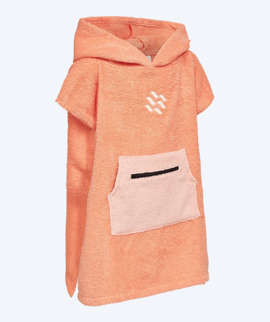 Watery bathing poncho for kids (1-6) - Cotton - Atlantic Pink