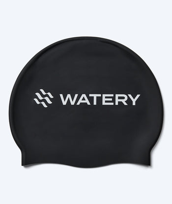 Watery swim cap for kids (3-10) - Signature - Black