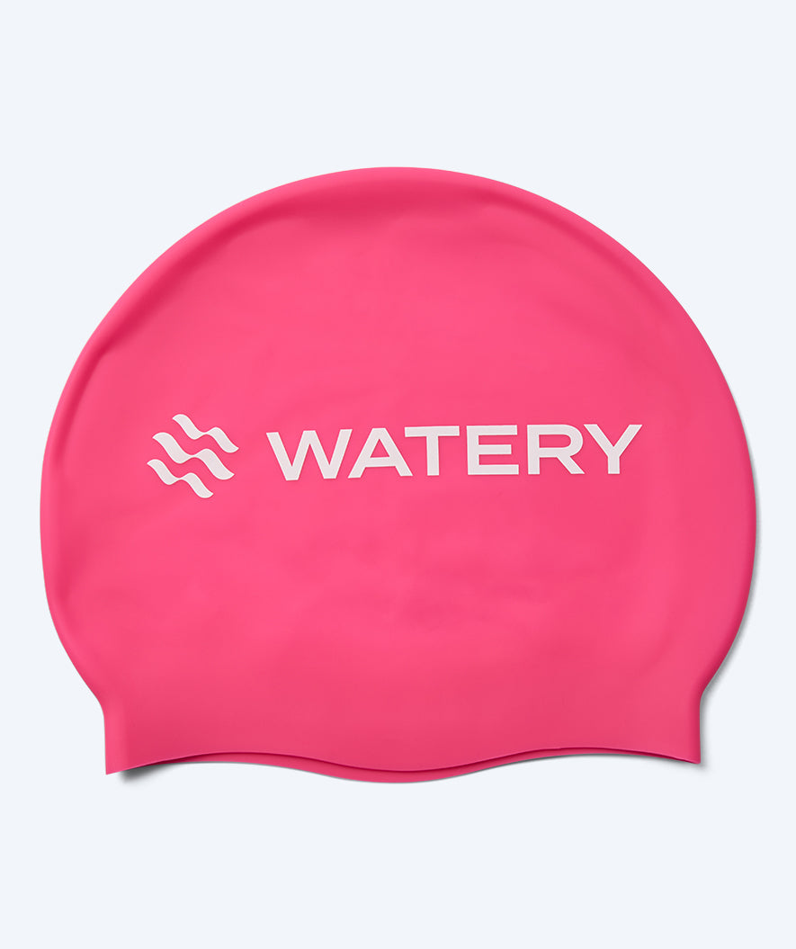 Watery swim cap for kids (3-10) - Signature - Pink