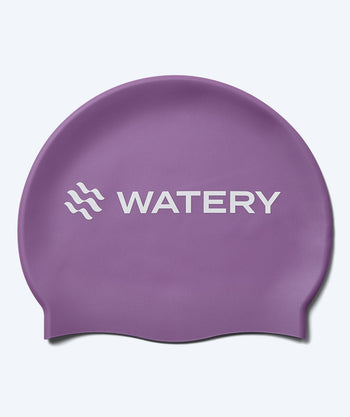 Watery swimming cap for kids (3-10) - Signature - Purple