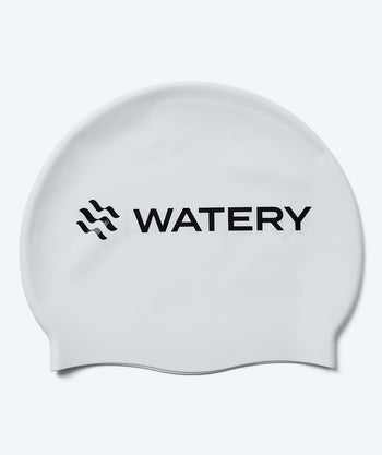 Watery swim cap for kids (3-10) - Signature - White