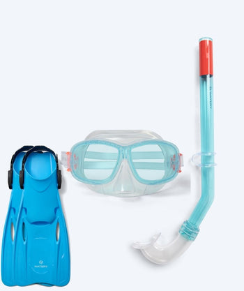 Watery snorkel set for kids (4-10) - Wyre/Fleetwood - White/blue