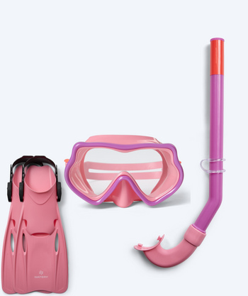Watery snorkel set for kids (4-10) - Pulina/Fleetwood - Pink/Pink