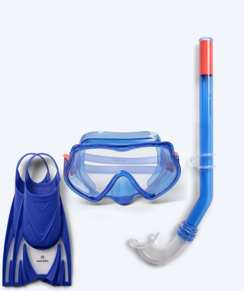 Watery snorkel set for kids (4-10) - Winslet/Bimasha - Blue/Dark Blue