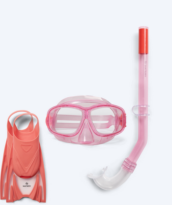 Watery snorkel set for kids (4-10) - Wyre/Bimasha - Pink/Pink