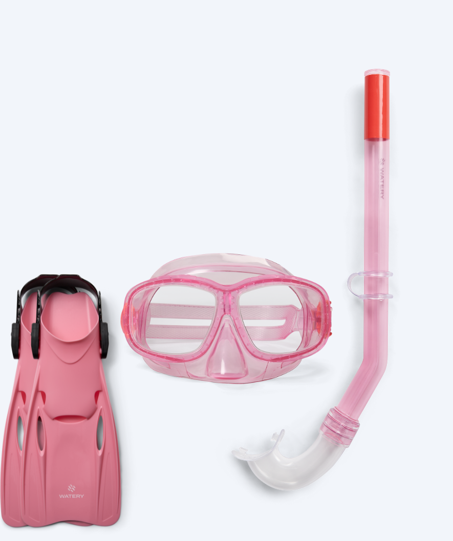 Watery snorkel set for kids (4-10) - Wyre/Fleetwood - Pink/Pink