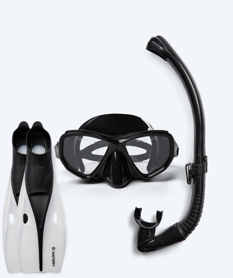 Watery snorkel set for adults (from 15 years) - Fenton/Breeve - Black