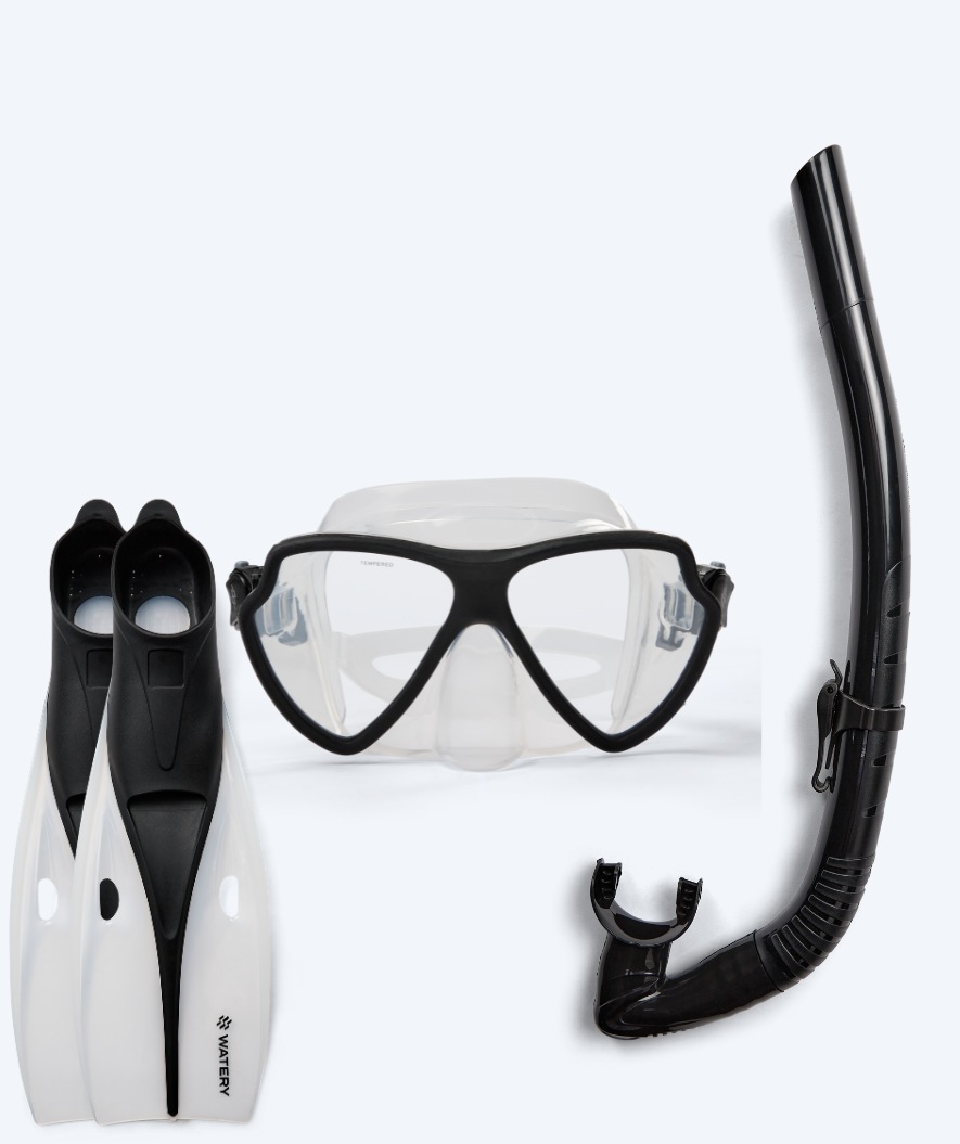 Watery snorkel set for adults (from 15 years) - Itzel/Breeve - Black