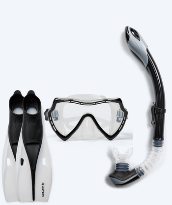 Watery snorkel set for adults (from 15 years) - Nebula/Breeve - Black