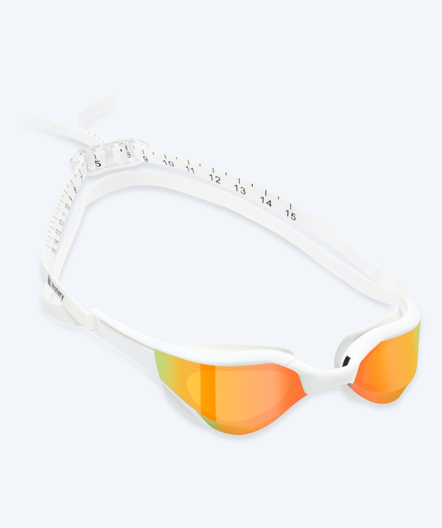 Watery swim goggles - Instinct Elite Mirror - White/gold