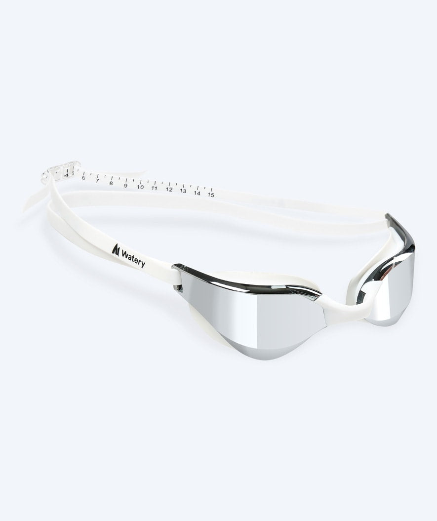 Watery swim goggles - Instinct Mirror - White/silver