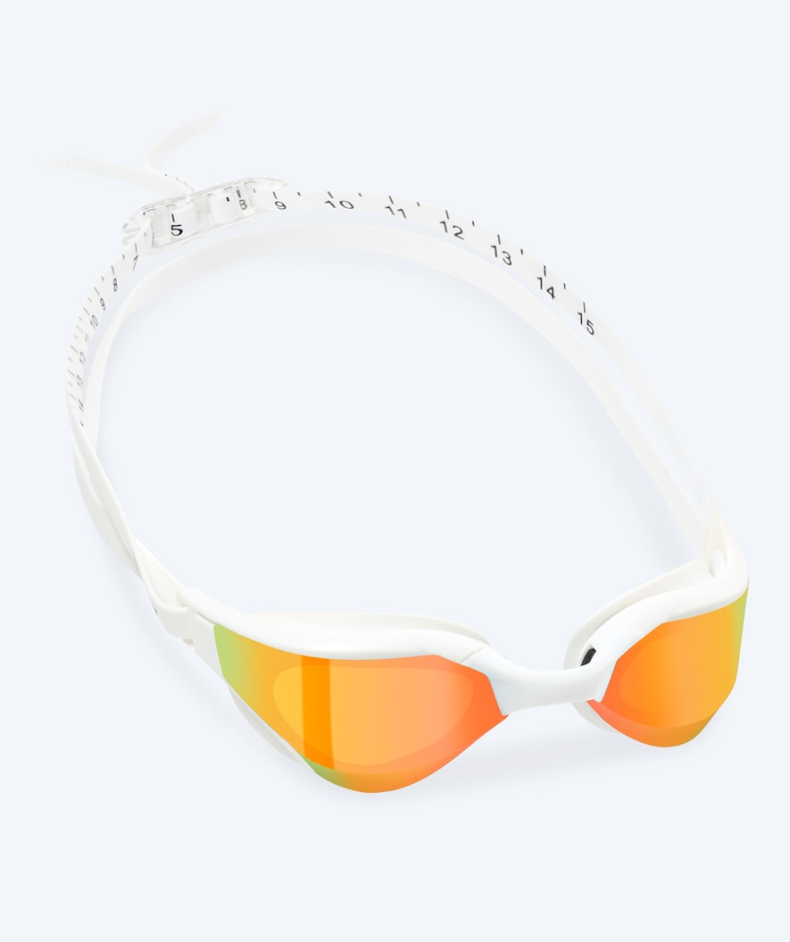Watery swim goggles - Instinct Ultra Mirror - White/gold