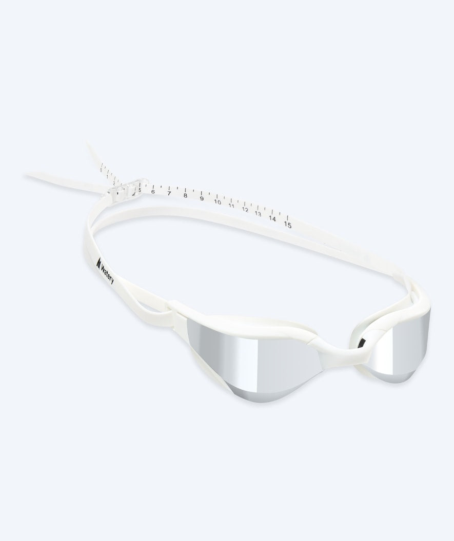 Watery swim goggles - Instinct Ultra Mirror - White/silver