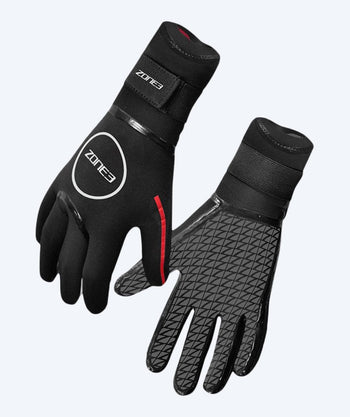 ZONE3 neoprene gloves - Neoprene Heat-Tech (3.5mm) - Black/red