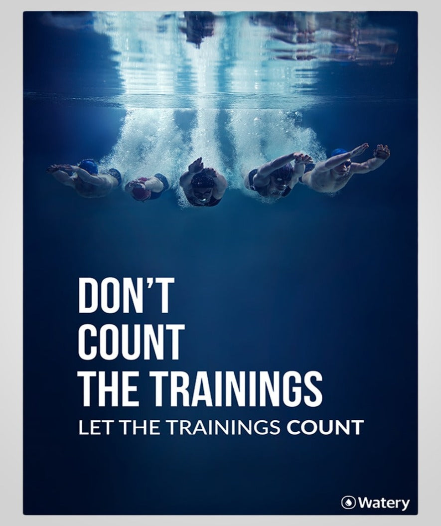 Watery swim poster - Let The Trainings Count