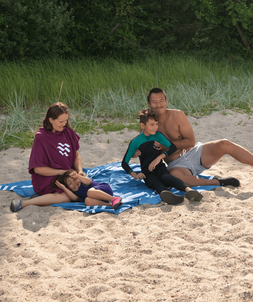 Watery microfiber towel - Eco Nebraska Family - Black