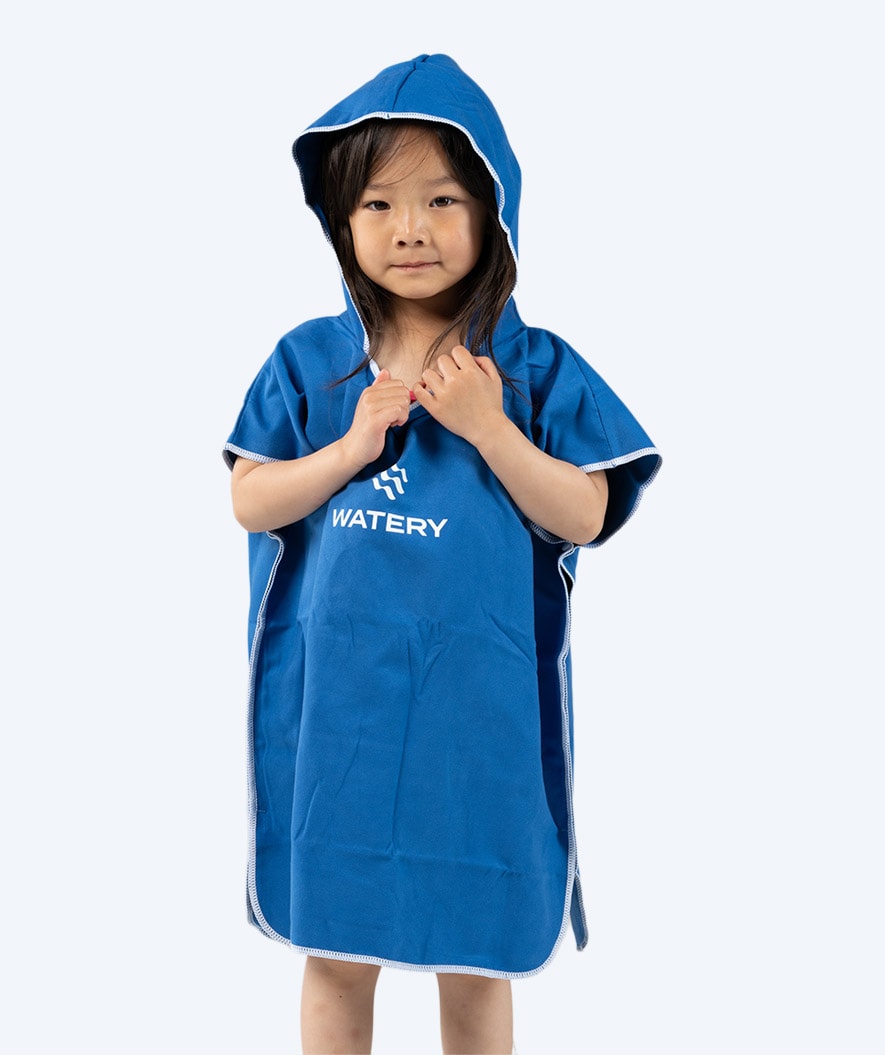 Watery bathing poncho for kids - Microfiber - Royal Blue