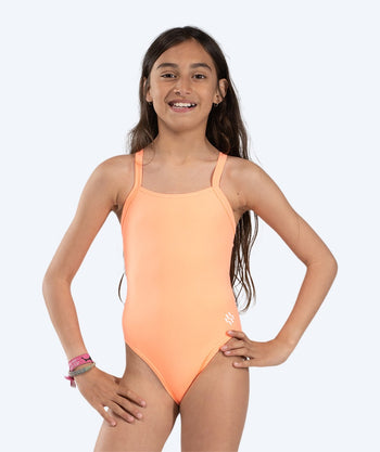 Watery swimsuit for girls - Freestyler Solid - Coral